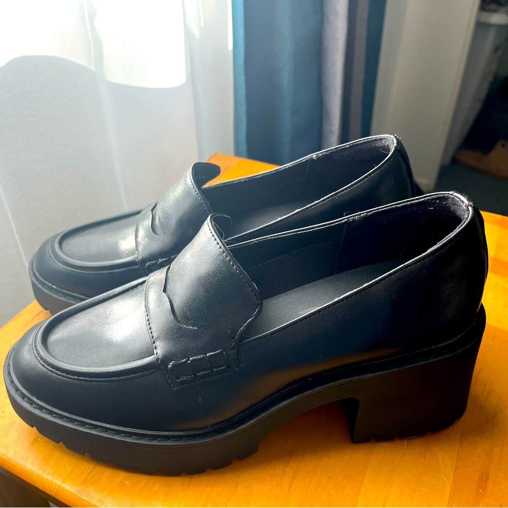 Black loafers